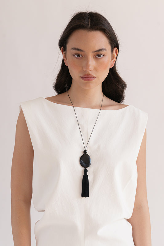 Tassel Cord Necklace 01