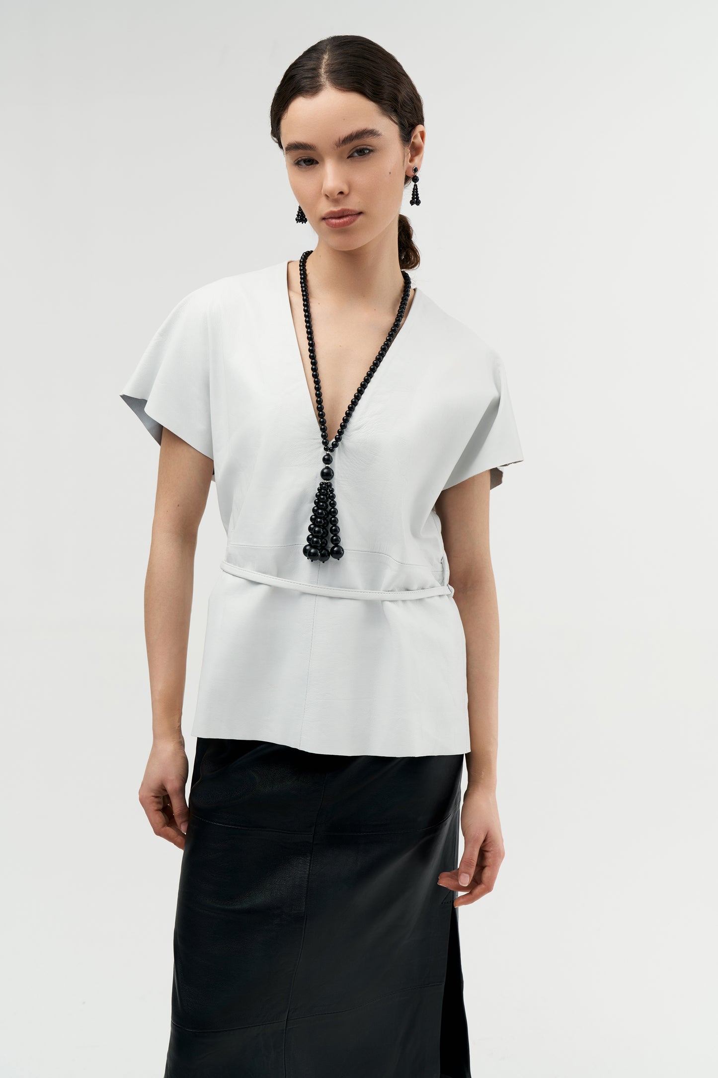 Pompon Necklace | Black Onyx