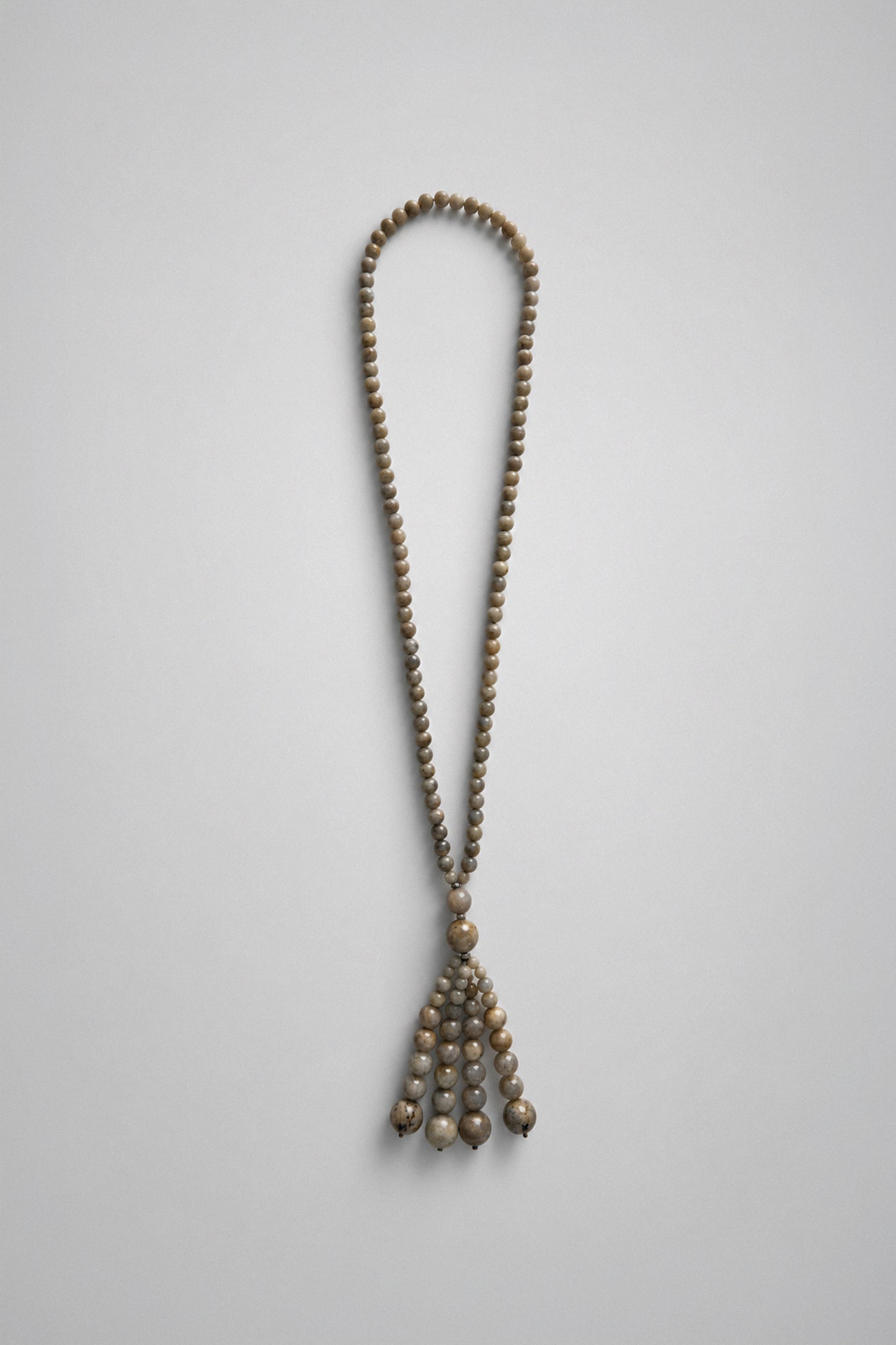 Pompon Necklace | Grey Labradorite