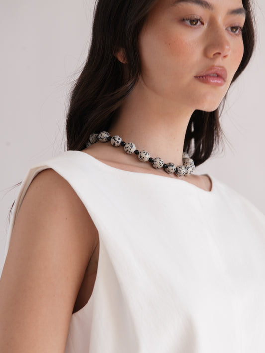 Necklace 01 | Dalmatian Jasper