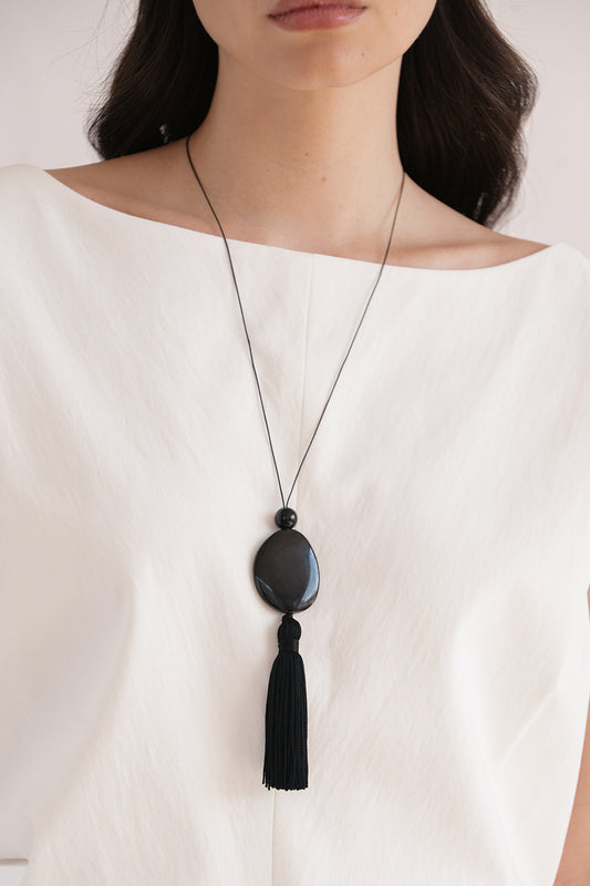 Tassel Cord Necklace 01
