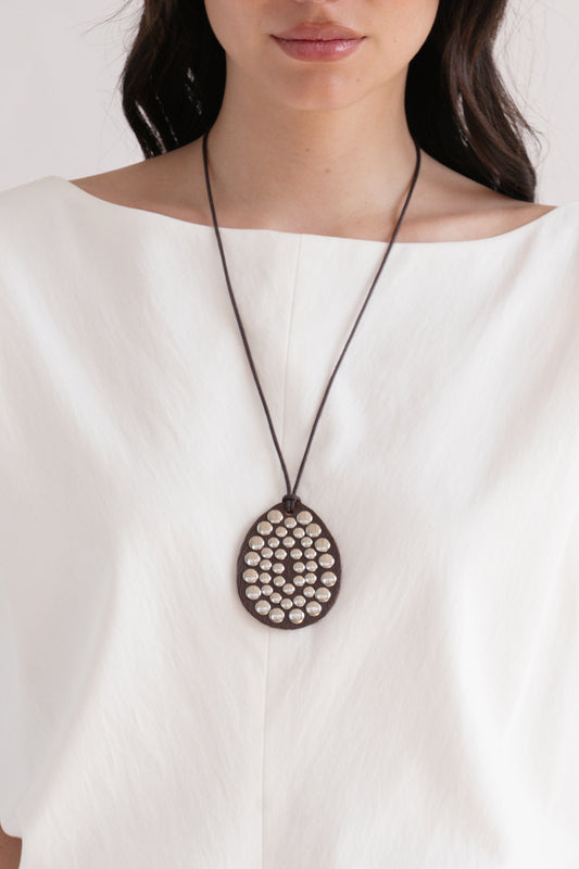 Rivet Cord Necklace 03