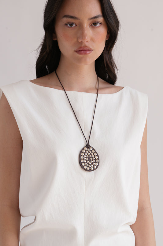 Rivet Cord Necklace 03