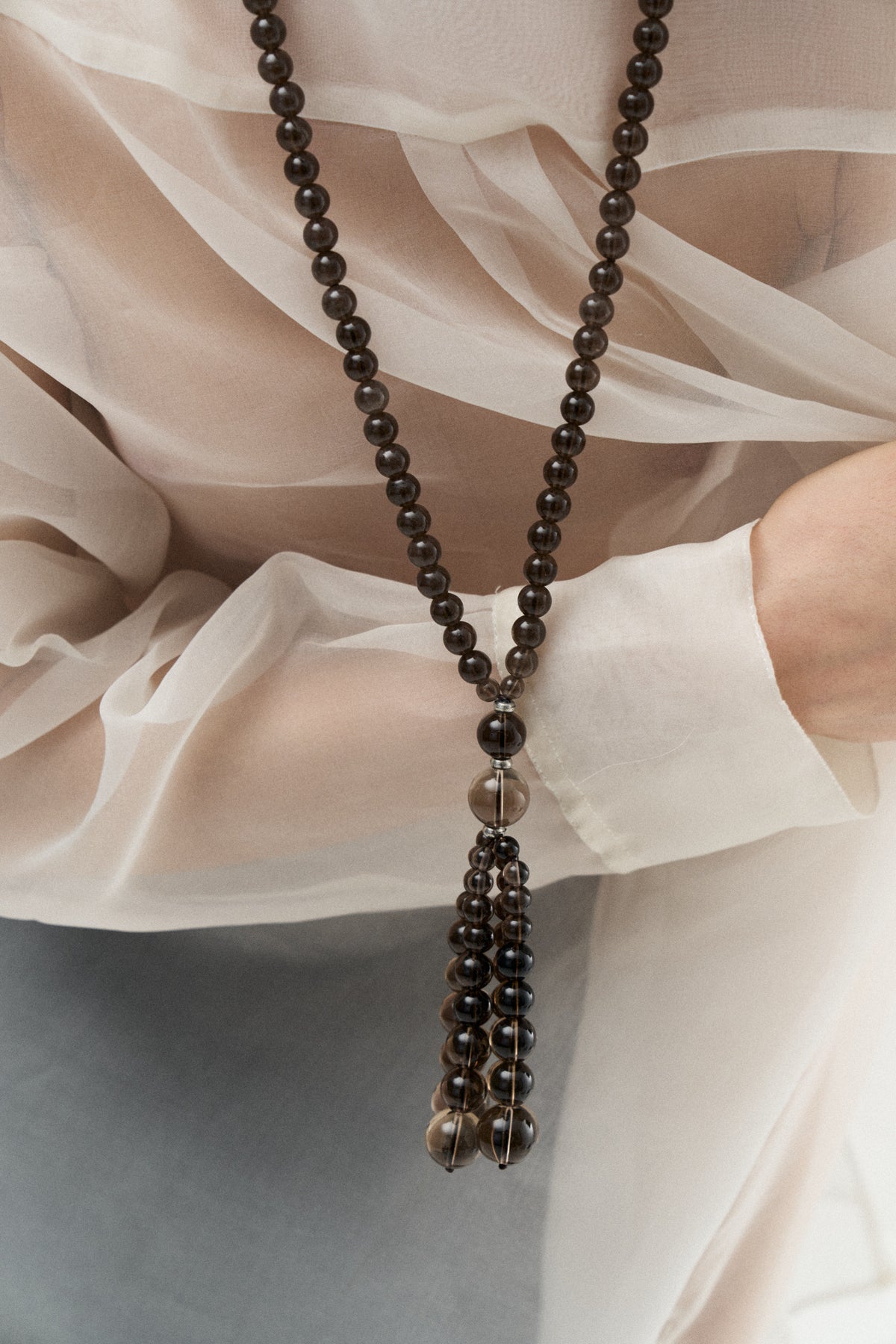 Pompon Necklace | Smoky Quartz