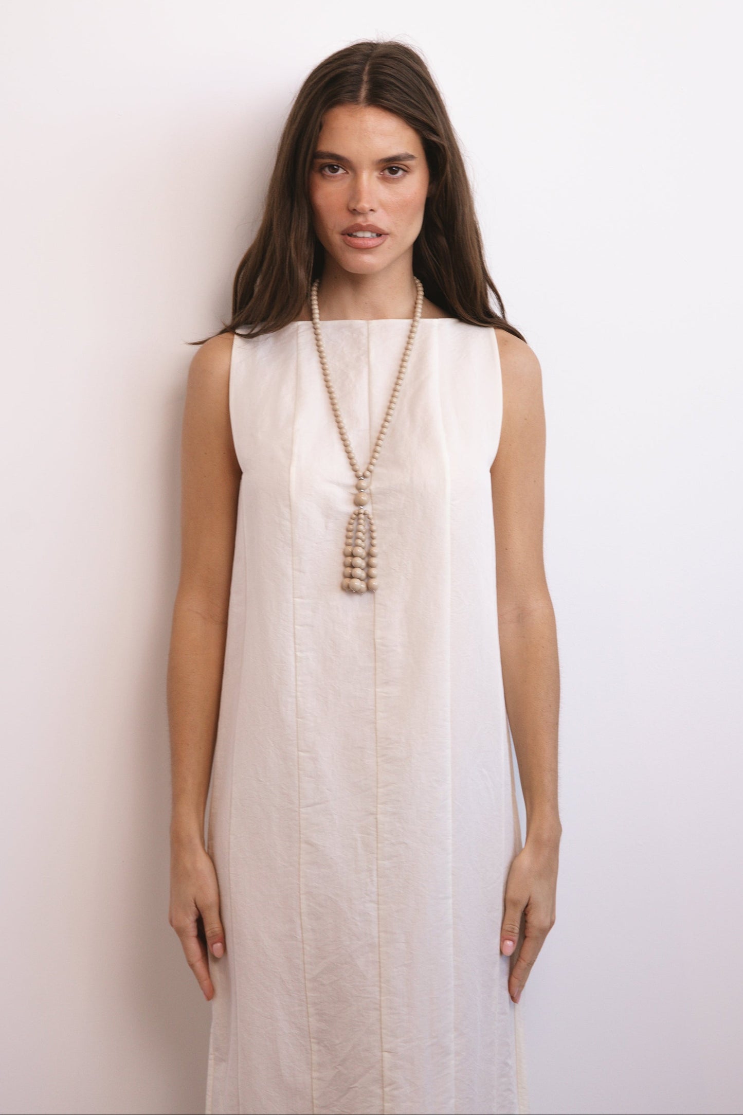 Pistachio Resin Pompon Necklace