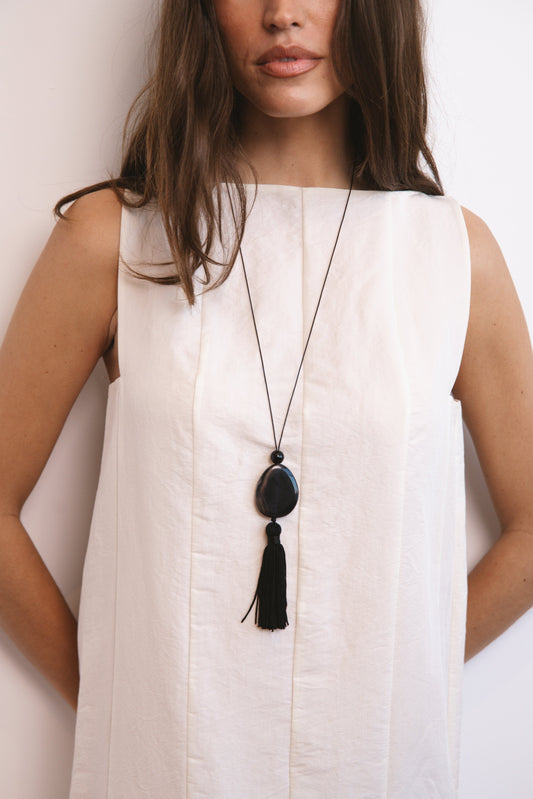 Tassel Cord Necklace 01